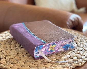 NLT Creative Bible with Hand-Embroidered Genuine Leather | Add My Name