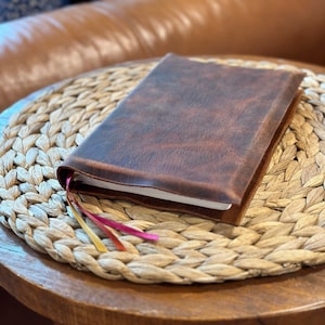 Real Bison Leather Bible | Rustic Genuine Leather Bible | Made-to-Order | Available in NIV, ESV, NKJV