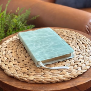 Genuine Leather Bible in Sea Green | Red Letter NIV, NKJV, NASB | Add My Name