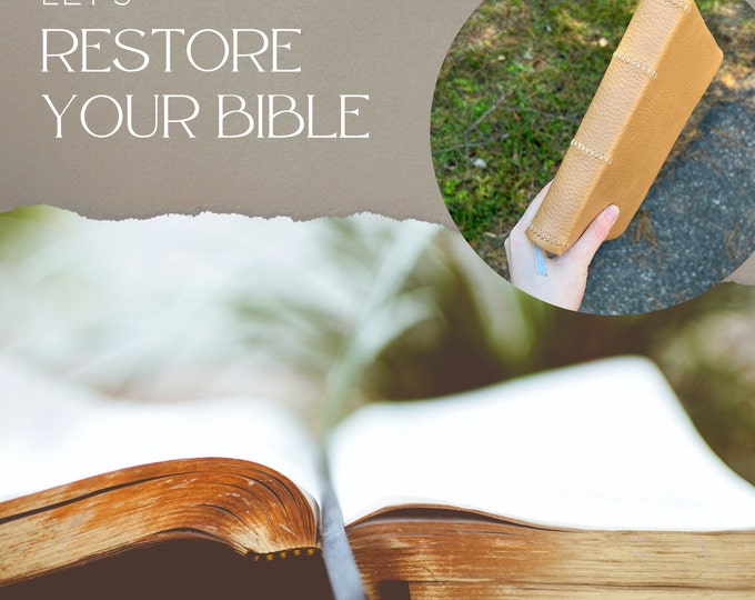 Restore Your Bible Custom Bible Recovering Artisanal Rebinding Etsy