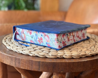 Luxurious Blue Leather Bible | NLT Creative Journaling Bible | Customize with My Name