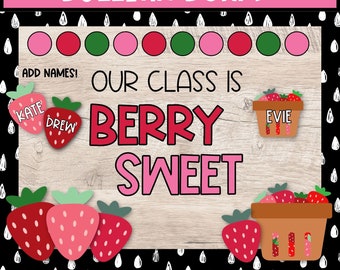 Back to School Bulletin Board, Our Class is Berry Sweet Strawberry Bulletin Board für Lehrer, Klassenzimmer Dekor, DIY und Printable