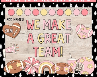 Retro Football Back to School Bulletin Board Kit, Classroom Door Decor, Printable DIY Sports Bulletin Board for Teachers