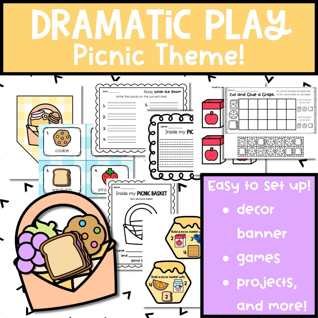 Picnic Math Picnic Dramatic Play With Printables for Decor, Math, Writing, and More ...