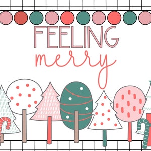 Christmas Bulletin Board for Elementary Classroom or Christmas Door Decor, Printable and DIY Bulletin Board Kit for Teachers