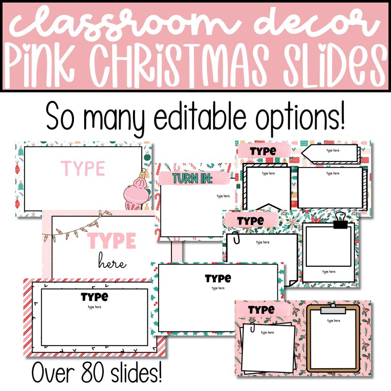 Pink Christmas Daily Slides Templates for Google Slides and Powerpoint ...