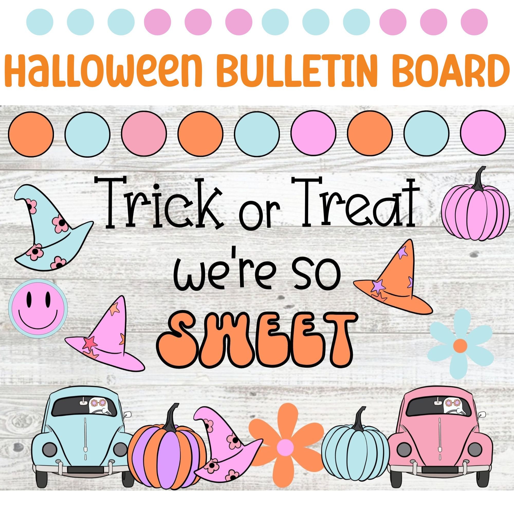 Retro Halloween Bulletin Board Printable Classroom Bulletin - Etsy