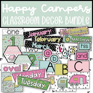 Camping Classroom Decor Bundle, Back to School Classroom Decor, Camp Classroom Theme for Teachers