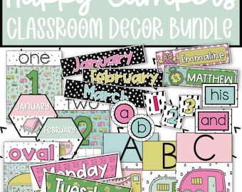 Camping Classroom Decor Bundle, Back to School Classroom Decor, Camp Classroom Theme for Teachers
