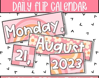 Teacher Perpetual Flip Calendar Printable Digital Download - Etsy