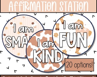 Western Classroom Affirmation Station, Social Emotional Learning (Digital Download)