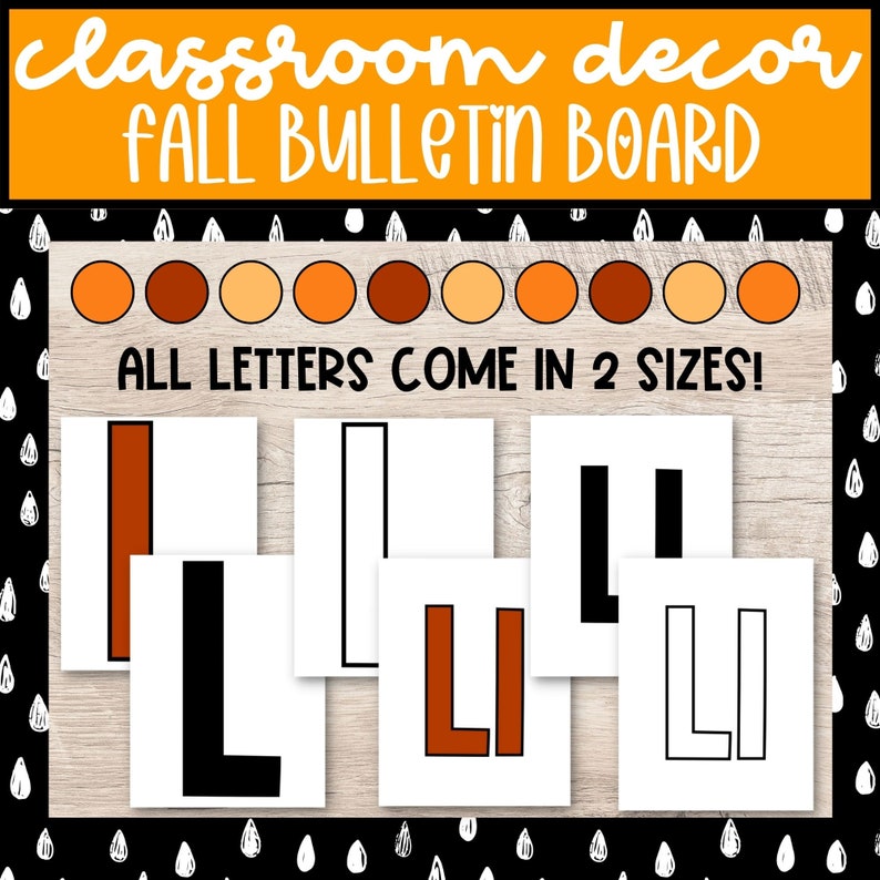 Fall Bulletin Board, Feels Like Fall, September October Door Decor, Farmhouse Fall Classroom Decor, Bulletin Board Letters for Teachers image 2