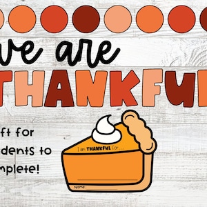 Thanksgiving Bulletin Board and Craft Activity, Fall Door Decor, Printable and DIY Bulletin Board Kit for Teachers, Thanksgiving Writing