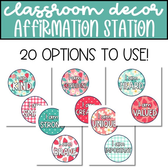 Affirmation Station Pinnwand-Set – 47-teilig Mit Positiven Sprüchen Für Klassenzimmer & Zuhause