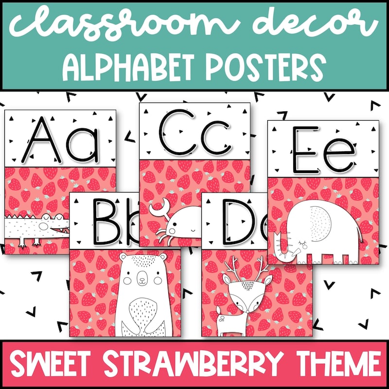 Animal Alphabet Poster - Etsy