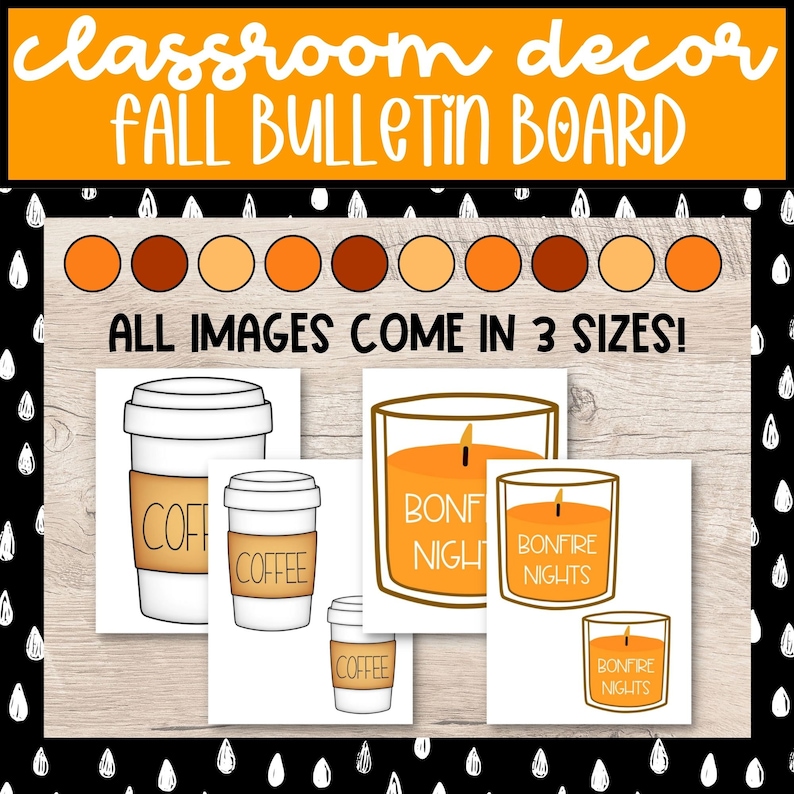 Fall Bulletin Board, Feels Like Fall, September October Door Decor, Farmhouse Fall Classroom Decor, Bulletin Board Letters for Teachers image 3