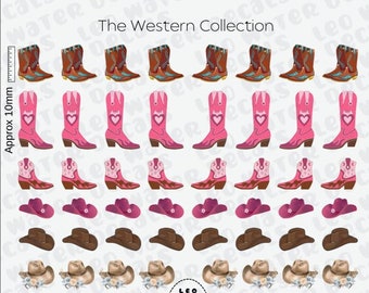 Nail Water Decals - Western/Cowgirl Collection A6/Postcard