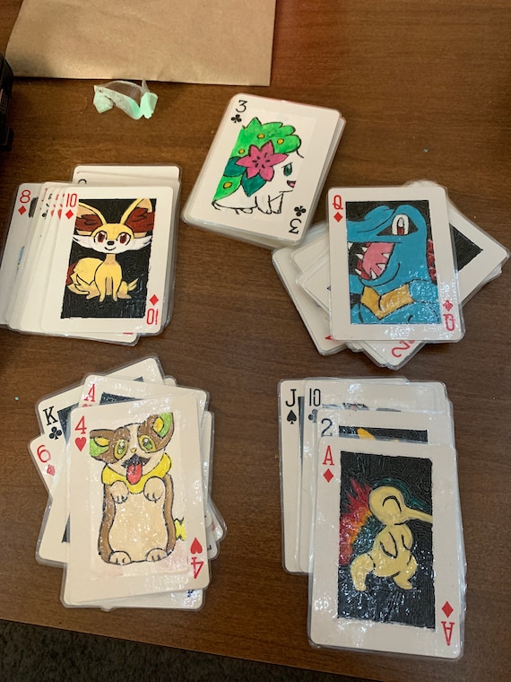 pokemon themed playing cards Pokemon Playing Card Set In Tin OPENED-PRODUCT (The US Playing Cards Company Collection Series) Rare-Vintage (1999)