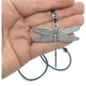 Dragonfly Statement Pendant Charm Adjustable Leather necklace Large Insects Retro Bohemian Punk Gothic Scary Unisex Jewellery Wicca Bugs