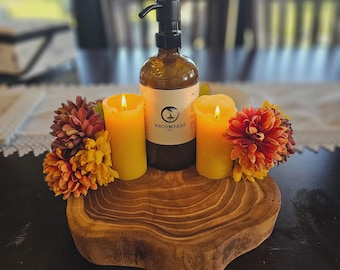 Handmade Large Natural Wood Decorative Centerpiece