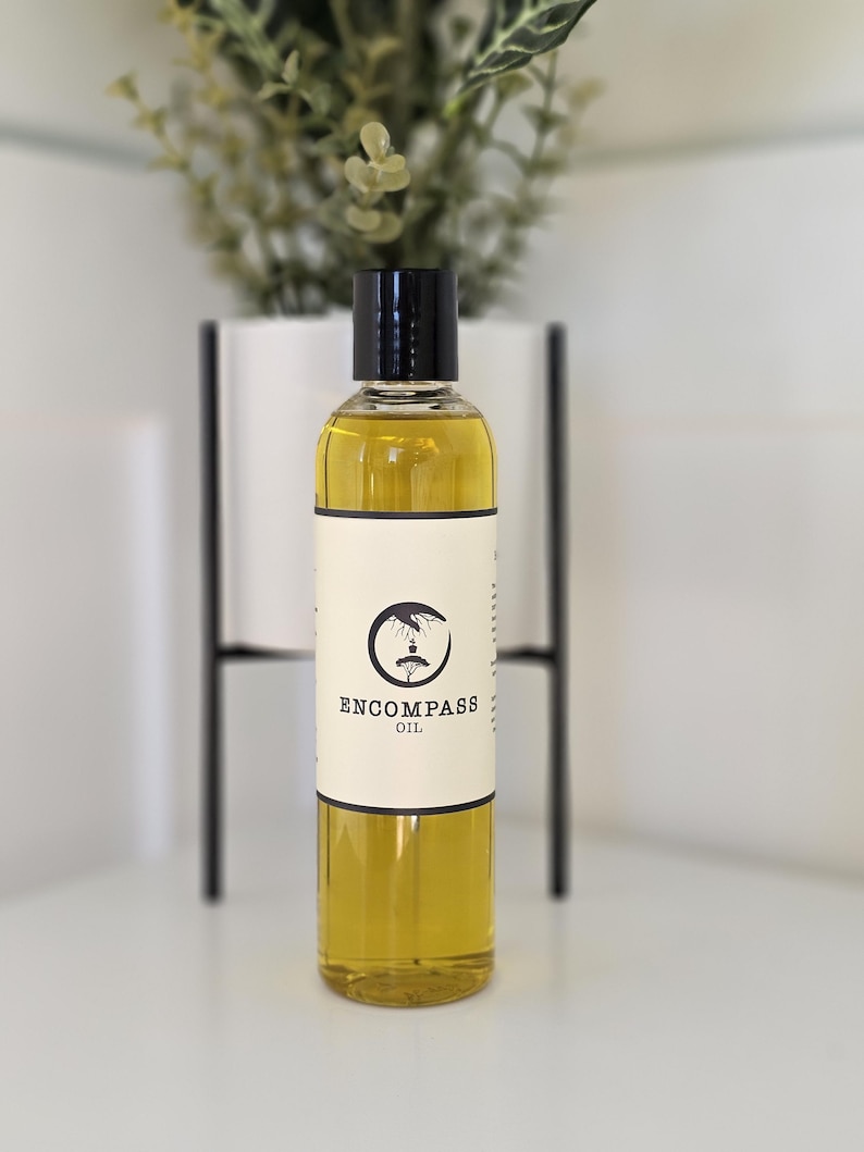 All Natural Encompass Oil - Natural Skin Care Moisturizer Oil for Body, Face and Hair 8 oz (plastic)