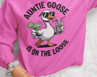 Lustige Tante Gans PNG, auf der losen Gans Clipart, Tante Humor Sublimationsdesign, lustiges Familienzitat PNG digitaler Download