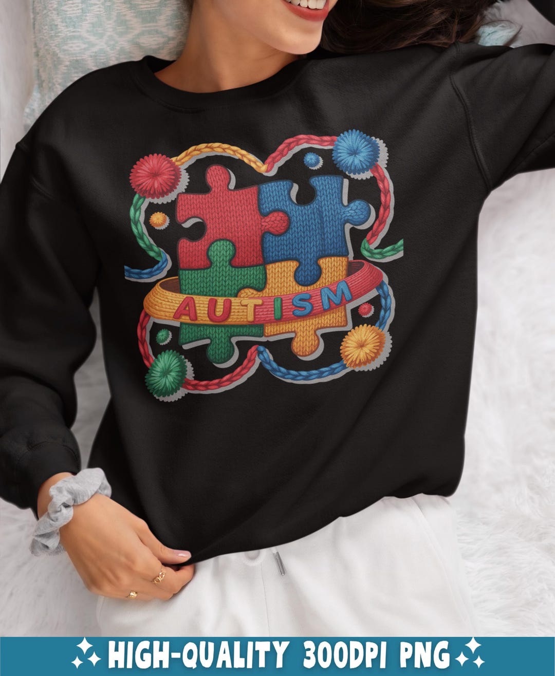Autism Awareness Puzzle Piece PNG Digital Shirt Design | Colorful ...