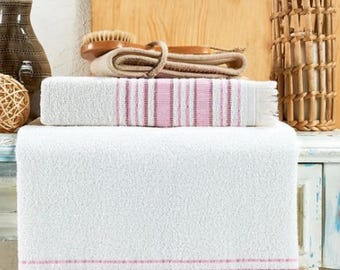 Cotton Bath Towel Set: Soft & Absorbent Hand/Face Towels