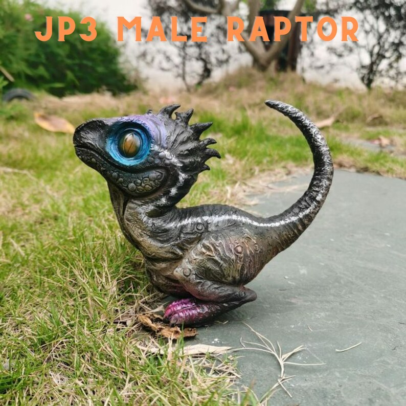 New Born Velociraptor Baby Velociraptor Resin Sculpture Etsy