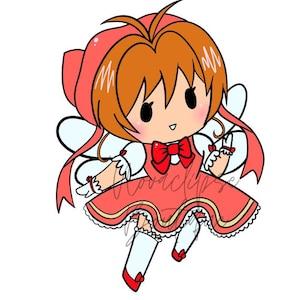 Adesivo decalcomania anime Card Captor Sakura [Serie Magical Girl] / Borraccia per laptop impermeabile