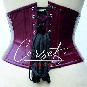 Genuine Leather under bust Corset, Steel boned Corset, waist Train & body shaper, available in a range of colours for you. image 3