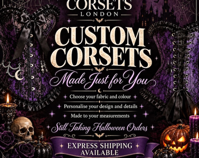 Featured listing image: Custom Corset Made to Order, Bespoke Handmade Corset, Custom Corset Top, One of a Kind Design, Made to Measure