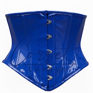 PVC onderborst korset tailletrainer – staal uitgebeend, glanzend of mat, busk of ritssluiting, meerdere kleuren choose your own