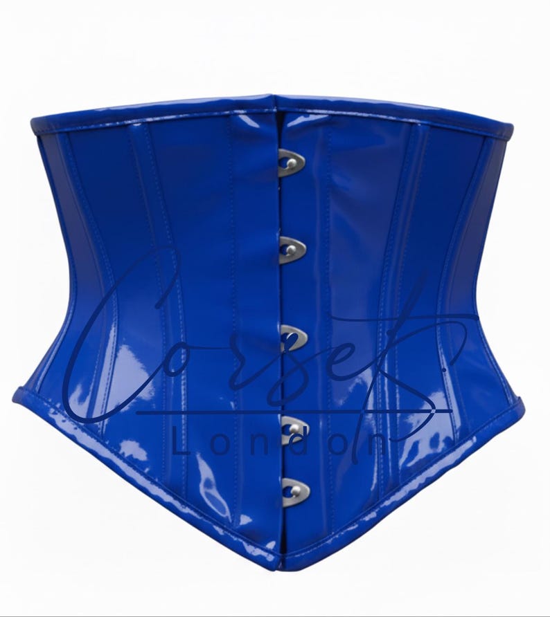 PVC onderborst korset tailletrainer – staal uitgebeend, glanzend of mat, busk of ritssluiting, meerdere kleuren choose your own