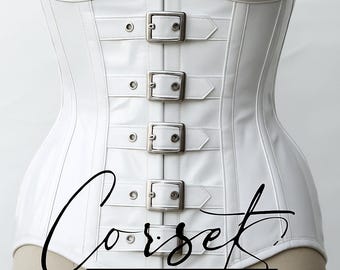 PVC Buckle Corset: Gothic Steampunk Waist Trainer - Corset London