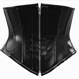 PVC Underbust Corset Waist Trainer – Steel Boned, Shiny or Matte, Busk or Zipper, Multiple Colours