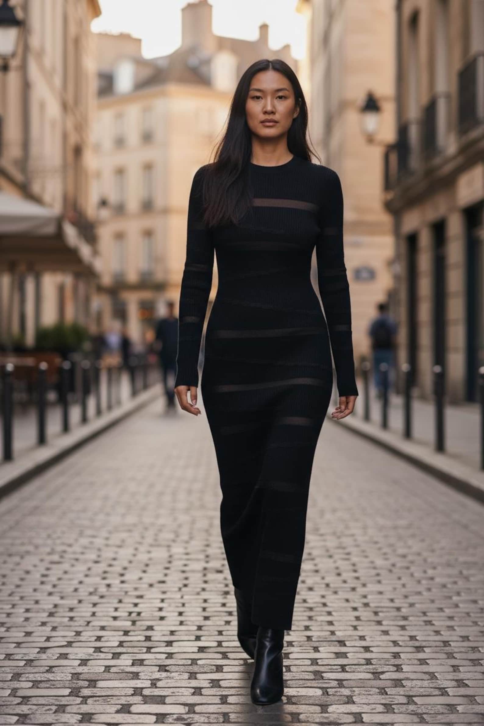 long black ruffle dress – The Wanderly Size:22-24/3X 5X BLACK FASHION