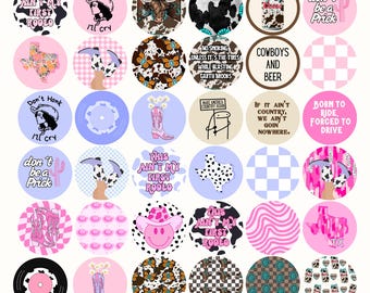 Mega Western Car Coasters Sublimation Bundle | Cowgirl Quotes PNG | Country Rodeo Cowboy Humor | Retro Western Cup Holder Coasters | designs