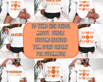 Sublimazione del Texas, Pacchetto PNG mascotte della scuola superiore del Texas, Stato del Texas, Coquette Texas PNG, Texas DTF, TX PNG, Stampabile, Fast Food PNG