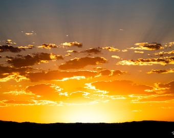 Amazing Golden Sunrise with Clouds, Instant Download, Wall Hanging, Home Decor, Nature Photography, Landscape Scenery, Digital Print,Morning