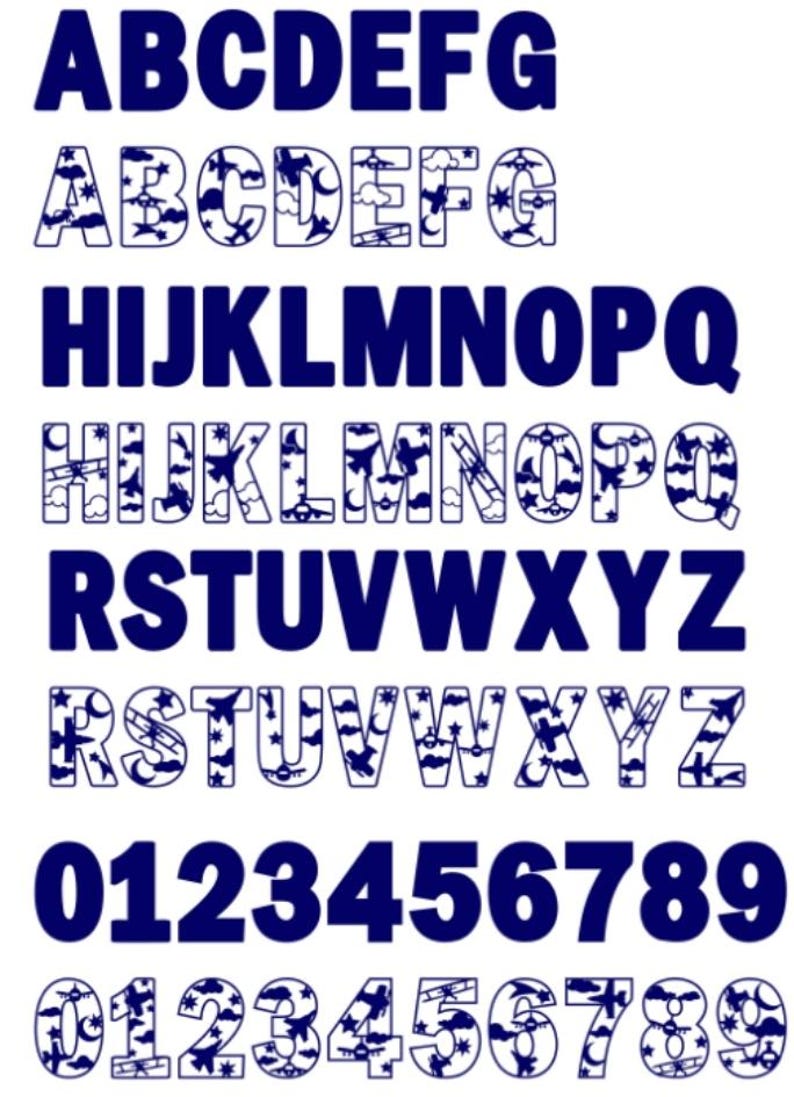 Customizable Airplane Themed Letters - Etsy