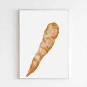 Oster Poster Möhre Karotte Watercolor Print zum Ausdrucken Digital Download Spring Frühling Osterhase Abstract Geschenk Gift Printable