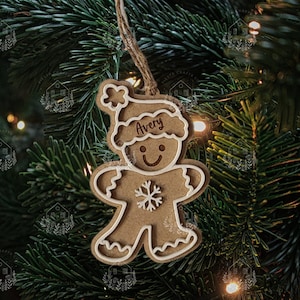 Personalized Gingerbread Cookie Family Christmas Ornament, Custom Gingerbread Family Ornament, Grandma & Grandpa&#39;s Perfect Batch Gift