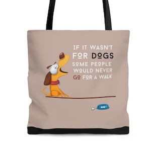 Walking the Dog tote bag, Dog stuff tote bag, Dog stuff bag, Tote bag for Walking the dog, Dog walker bag, Doggie things tote bag, Grandpa image 1