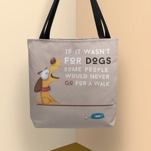 Walking the Dog tote bag, Dog stuff tote bag, Dog stuff bag, Tote bag for Walking the dog, Dog walker bag, Doggie things tote bag, Grandpa image 7