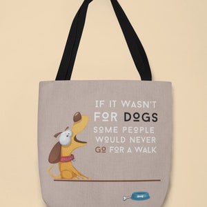 Walking the Dog tote bag, Dog stuff tote bag, Dog stuff bag, Tote bag for Walking the dog, Dog walker bag, Doggie things tote bag, Grandpa image 5