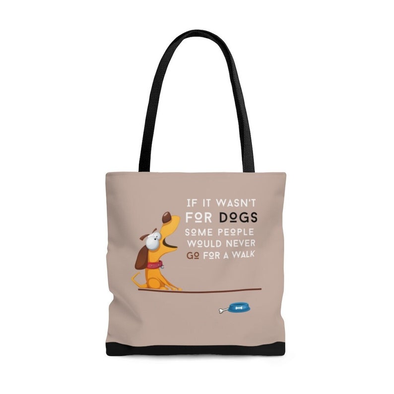 Walking the Dog tote bag, Dog stuff tote bag, Dog stuff bag, Tote bag for Walking the dog, Dog walker bag, Doggie things tote bag, Grandpa image 1