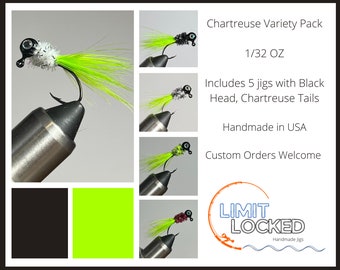 #4PW-132 Bream and Trout 4 Custom Hand Tied 1/32 jigs great for Crappie
