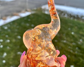 Elephant Ring Holder - Orange Flowers