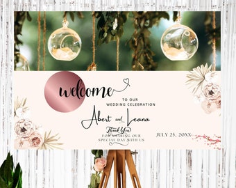Welcome sign Editable Poster Printable, Template Instant Download Edit Your Invitation Save the date Party Sign Gift landscape (36x24) DIY